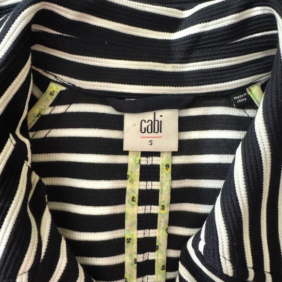 Cabi Nautical Stripe Maritime Trench Coat Jacket - Picture 5 of 8